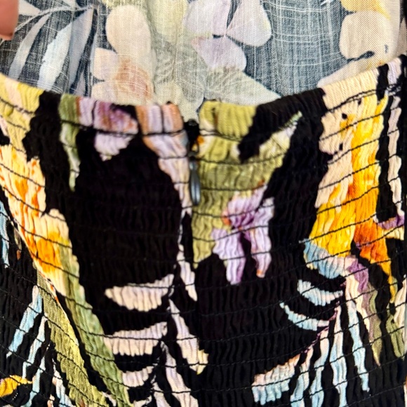 Forever 21 Floral Halter Neck Midi Dress Black Tropical Print - Picture 3 of 5